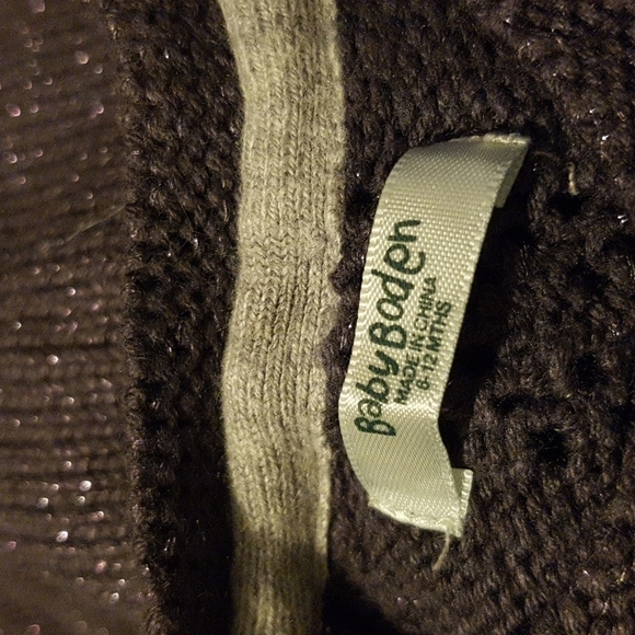 Baby Boden girls purple with metallic thread sweater 6-12 months - Picture 5 of 5